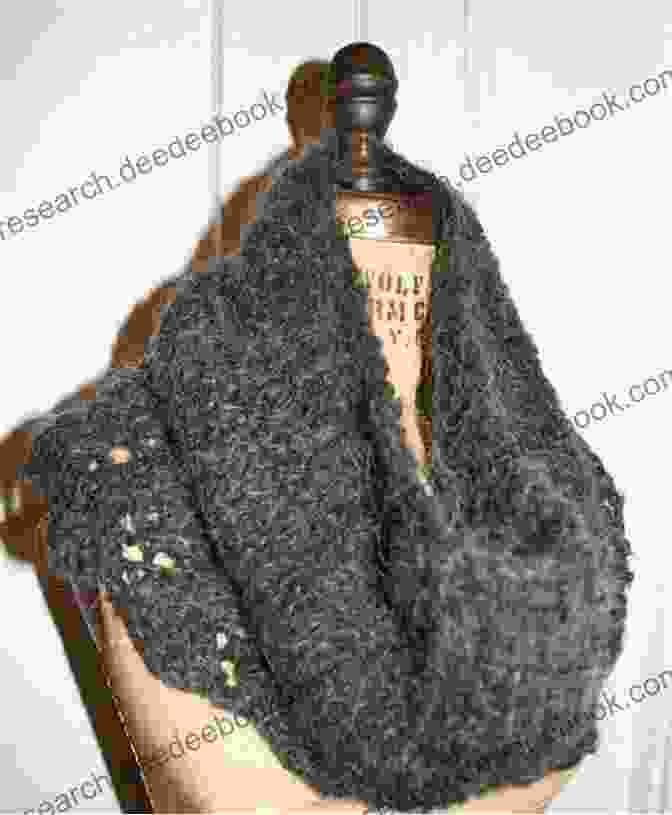 A Black Mohair Cowl With A Row Of Safety Pins Around The Neck. Pretty In Punk: 25 Punk Rock And Goth Knitting Projects