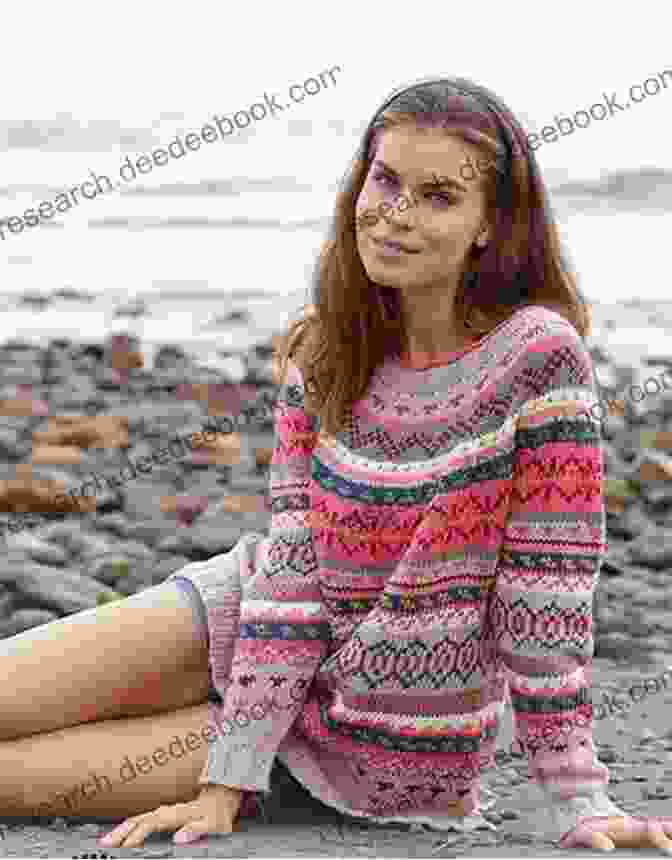 A Close Up Of A Beautiful Hand Knitted Sweater Featuring Intricate Fair Isle Patterns. Knitting From The North Hilary Grant
