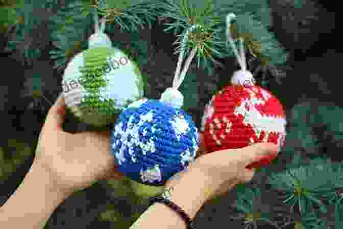 A Close Up Of Beautifully Crocheted Christmas Balls In Vibrant Colors Christmas Ornament Patterns: Cute Ornament Crochet Tutorials