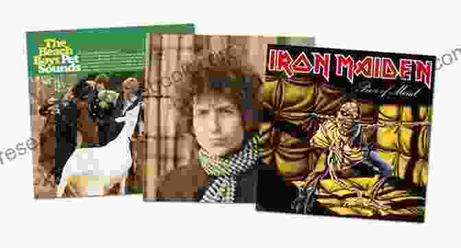 A Collage Of Images Representing Bob Dylan And Iron Maiden, Two Iconic Musicians With A Vast And Influential Catalog Of Work. 50 Songs Of Bob Dylan Iron Maiden