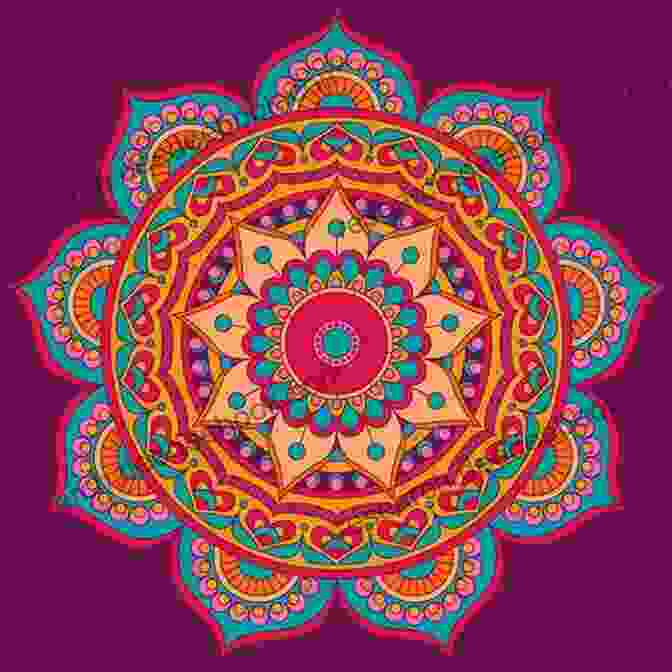 A Colorful And Intricate Mandala Drawing, Symbolizing Growth And Creativity Mandala Drawing: Facilitating Creative Growth: Simple Drawing Mandala