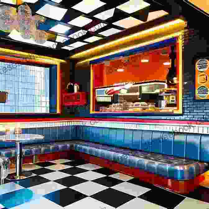 A Cozy Diner With A Retro Aesthetic, Featuring Checkered Floors, Vintage Posters, And A Friendly Waitress Serving Classic 80s Treats. Pick Your Own Quest: Trapped In The 80s