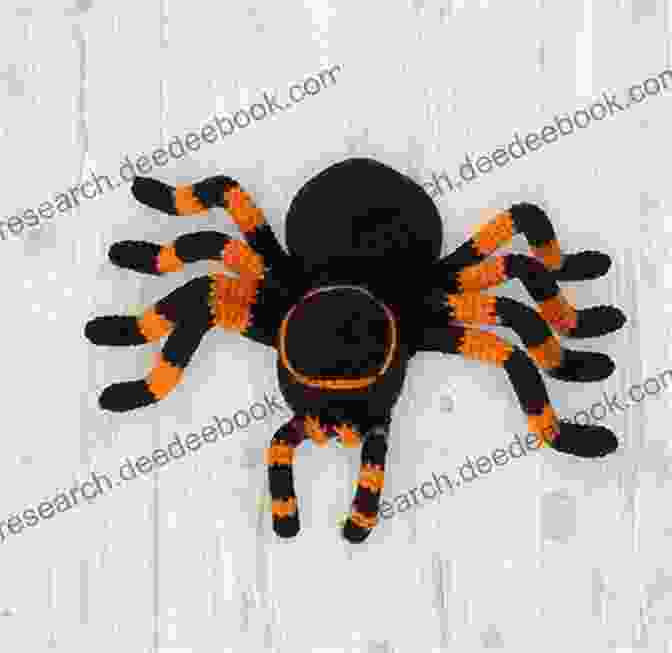 A Crocheted Spider With Black Yarn And Eight Legs Adorable Halloween Crochet Tutorials: Cute Halloween Patterns And Instructions