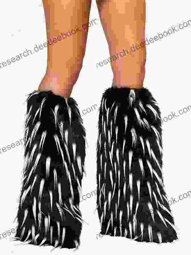 A Pair Of Black Spiked Leg Warmers With A Row Of Spikes Around The Tops. Pretty In Punk: 25 Punk Rock And Goth Knitting Projects