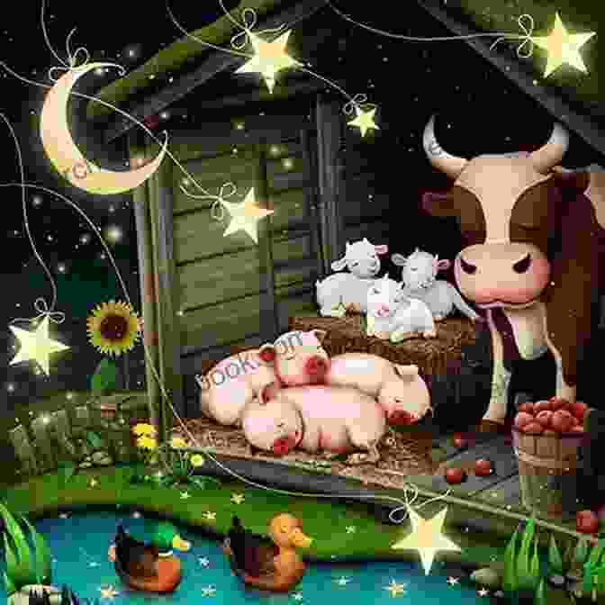 A Peaceful Night Scene Of A Barnyard With Animals Sleeping Our Farm Dance: A Barnyard Bedtime You Can Sing To The Melody Of Bad Romance (Animal Sing Along)