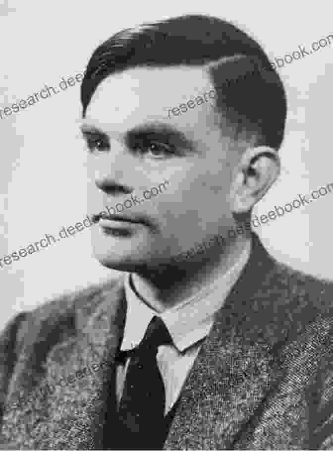 A Vintage Photograph Of Alan Turing, The Renowned Computer Scientist And Mathematician Who Played A Pivotal Role In Breaking The Enigma Code During World War II. In The Image, Turing Is Depicted In A Pensive Pose, Surrounded By Mathematical Equations And Diagrams. Romo S Mission (The Turing Files 6)