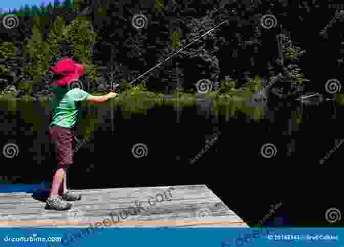 A Young Boy Casting A Fishing Line From A Small Wooden Dock, With The Vast Ocean Stretching Out Before Him. Nantucket Neighbors (Nantucket Beach Plum Cove 2)