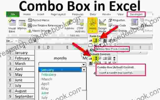 Combo Box In Excel Microsoft Excel Option Button Check Box Combo Box List Box And Spin Button (Form Controls)