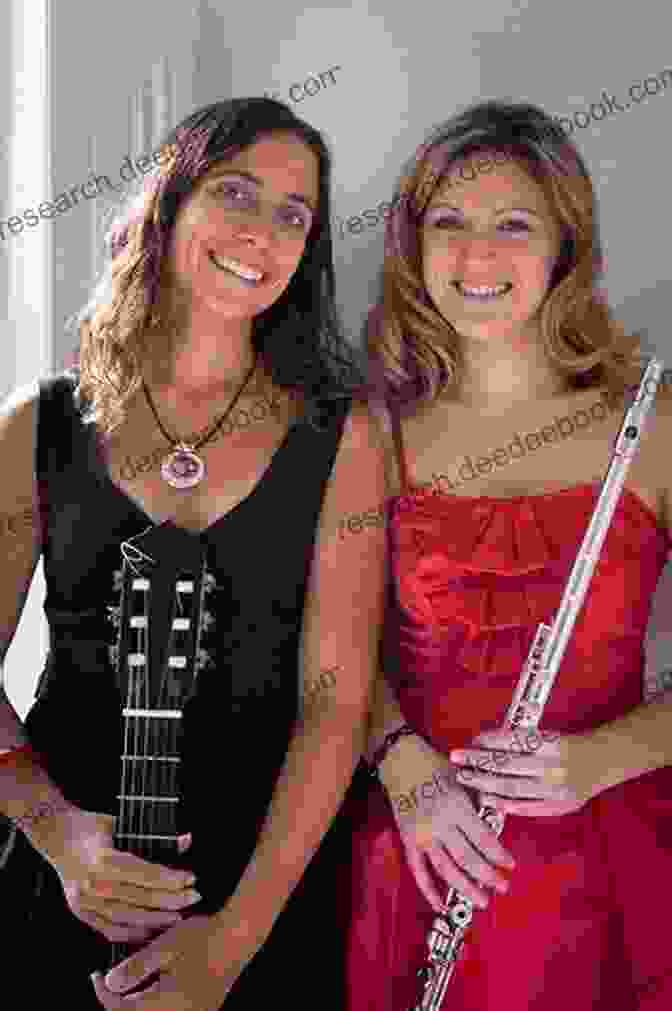 Flute And Guitar Duo Performing On Stage Early American Melodies For Flute And Guitar