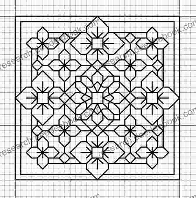 Geometric Blackwork Sampler Pattern 1: Simple Crosses Geometric Blackwork Sampler 10 Blackwork Pattern