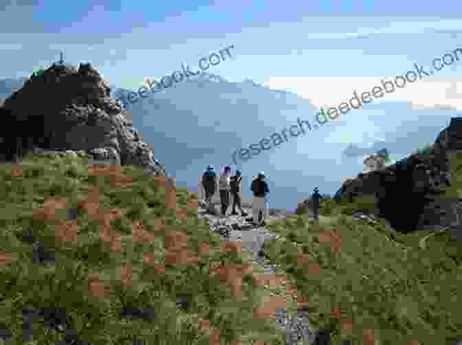 Hikers Enjoying A Scenic Trail Overlooking Lake Como One Day In Menaggio: From Milan