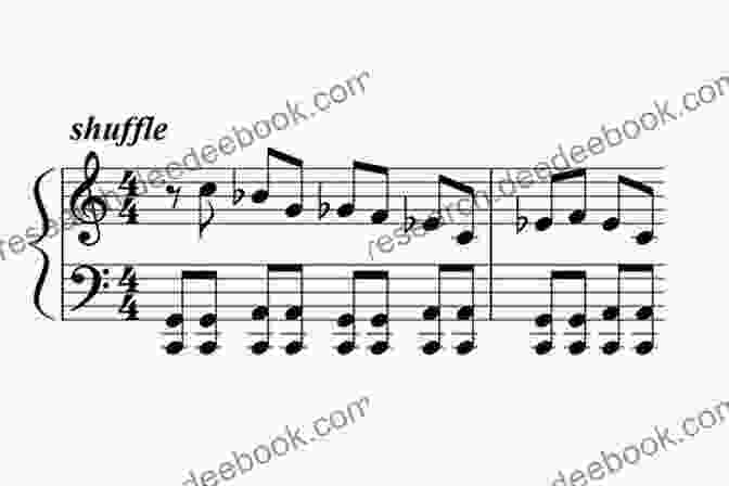 Image Of A Musical Notation For The Shuffle Discover Drumset Rhythms: Vital Beats Every Drummer Must Know: Guide To Play Popular Drumset Rhythms