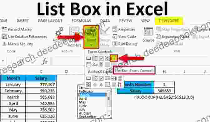 List Box In Excel Microsoft Excel Option Button Check Box Combo Box List Box And Spin Button (Form Controls)