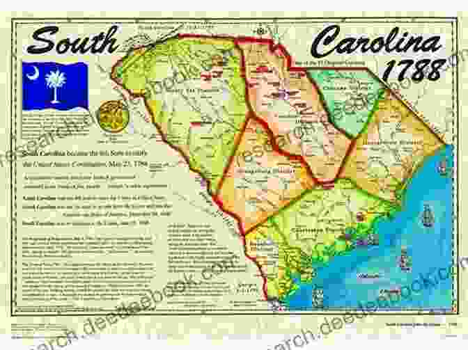 Map Of Colonial South Carolina, Showcasing The Early Settlements And Economic Hubs. The Palmetto State: The Making Of Modern South Carolina