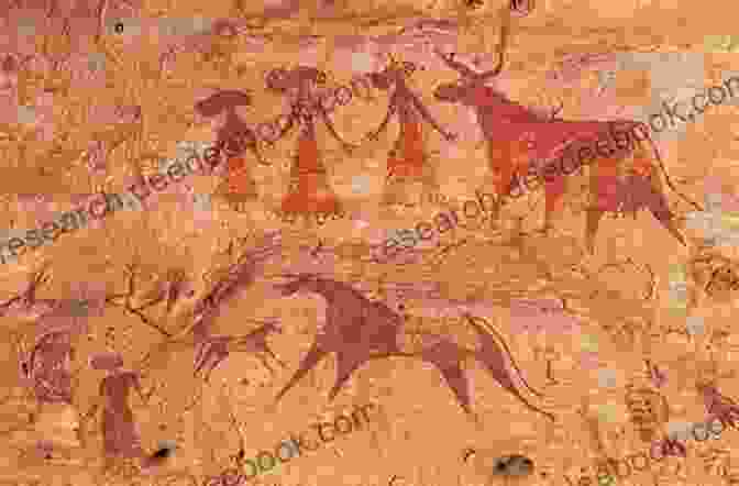 Photograph Of Ancient Rock Art Depicting Human Figures And Animals Ancient Peoples Of The Great Basin And Colorado Plateau