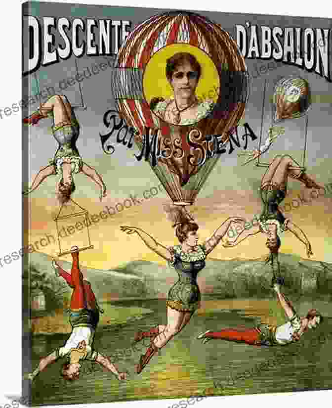 Vintage Circus Poster Featuring Vibrant Colors, Aerialists, And Acrobats Performing Under The Big Top Circus Lee Littenberg