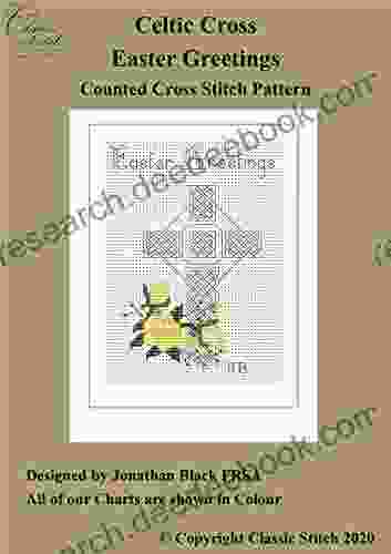 Celtic Cross Easter Greetings Cross Stitch Pattern